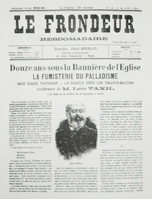 Leo Taxil conferencia de prensa 1897 fraude masonería